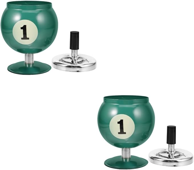 Automatic Extinguishing Desktop Ashtray 2 Pack Assorted Colors 17x10x10cm Indoor Outdoor Use - Image 1