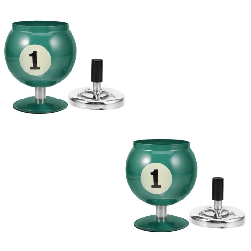 Automatic Extinguishing Desktop Ashtray 2 Pack Assorted Colors 17x10x10cm Indoor Outdoor Use - Image 2