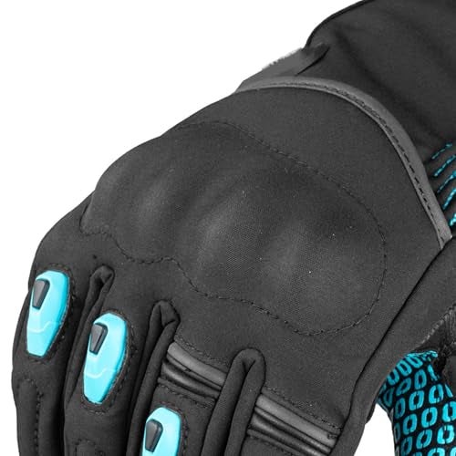 Rynox Dry Ice Insulated Waterproof Gloves | Impact Protection | Abrasion Resistance | Full Gauntlet Motorcycle Riding Gloves - Black Blue, XL, Cycling, Polyester - Image 3