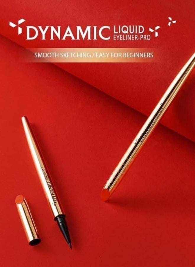 أم أن ميناو محدد عيون سائل مقاوم للماء 0.4 جرام - أسود غامق، يدوم طويلاً مع خط رفيع دقيق، مثالي للعيون الحساسة ومكياج يدوم طوال اليوم - Image 2