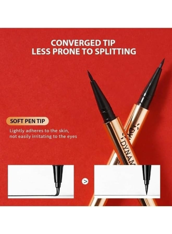 أم أن ميناو محدد عيون سائل مقاوم للماء 0.4 جرام - أسود غامق، يدوم طويلاً مع خط رفيع دقيق، مثالي للعيون الحساسة ومكياج يدوم طوال اليوم - Image 3