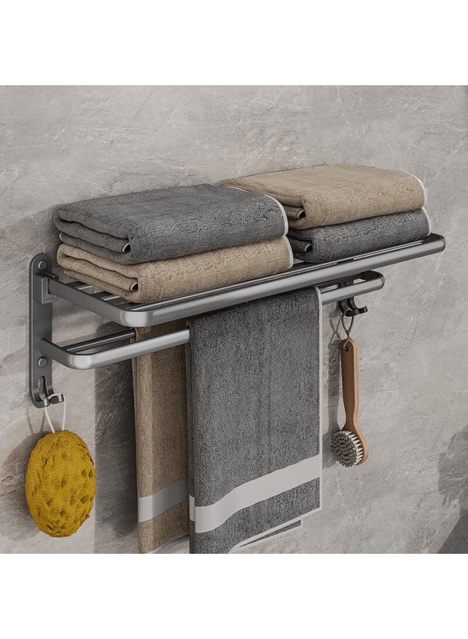 Huxiansen Towel Rack, No Drilling Required, Bathroom Towel Hanger, Shower Towel Storage Shelf, 60cm - Image 2