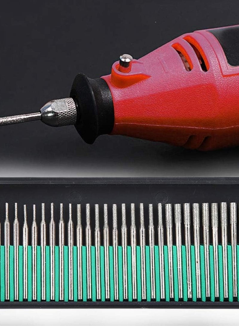 GGOOT Grinder Head  Diamond Needle Sanding Tool Set, 30 Pieces, Cylindrical Grinder Head 1/2/m, Hardware Accessory for Carving - Image 1