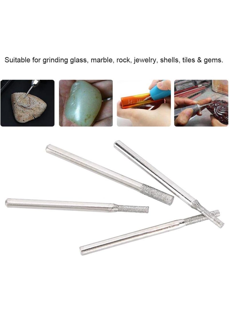 GGOOT Grinder Head  Diamond Needle Sanding Tool Set, 30 Pieces, Cylindrical Grinder Head 1/2/m, Hardware Accessory for Carving - Image 2