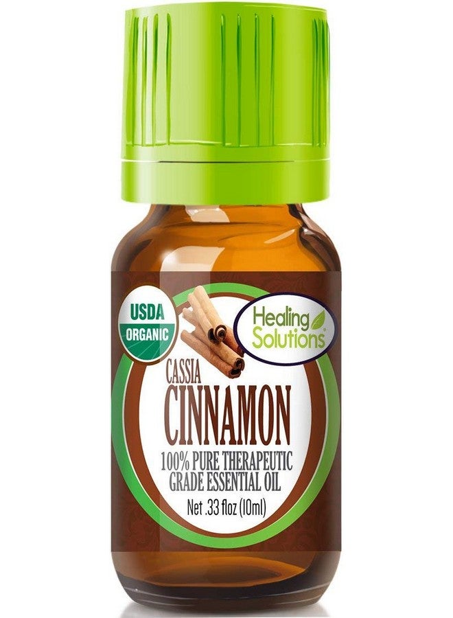 Healing Solutions Oils 0.33 Oz Cinnamon Cassia Essential Oil, Pure, Undiluted Organic Cinnamon Essential Oil For Hair Diffuser Skin 10Ml Cinnamon Essential Oil Organic Cinnamon Oil For Skin - Image 1