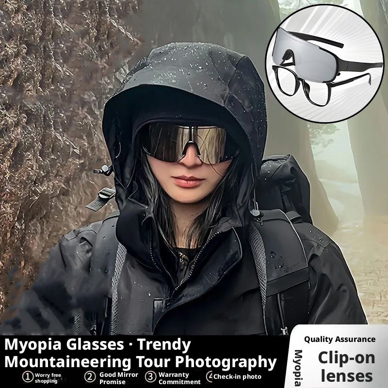 نظارات شمسية رياضية خارجية للتركيب فوق النظارات الطبية بإطار بولي كربونات وحماية UV400 - Image 2