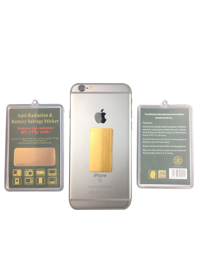 Terahertz Metal Paste Negative Ion Energy Mobile Phone Patch Energy Mobile Phone Patch Anti-radiation Plastic Box-Color:Gold Opp Bag - Image 5