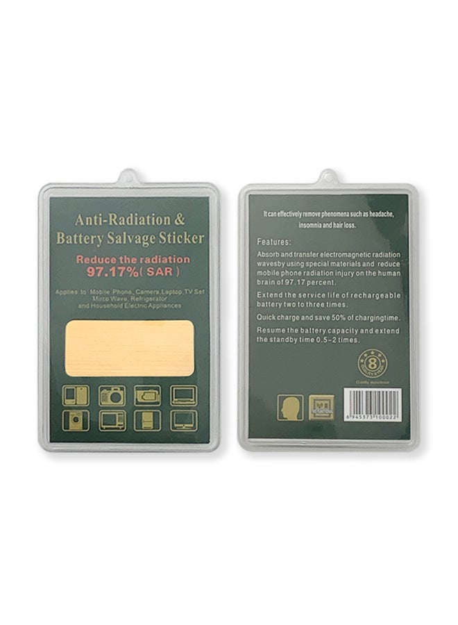 Terahertz Metal Paste Negative Ion Energy Mobile Phone Patch Energy Mobile Phone Patch Anti-radiation Plastic Box-Color:Gold Opp Bag - Image 2