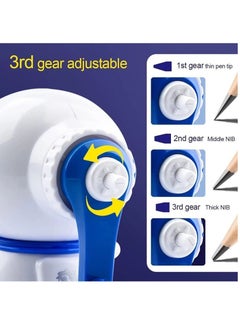 Y&D SYOSI Manual Pencil Sharpener Hand Crank with Adjustable Kids Container and Sharp Blade Lovely Astronaut for School Office Home  - Image 4