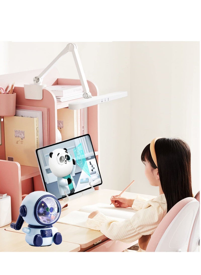 Y&D - SYOSI Manual Pencil Sharpener Hand Crank with Adjustable Kids Container and Sharp Blade Lovely Astronaut for School Office Home - Image 1