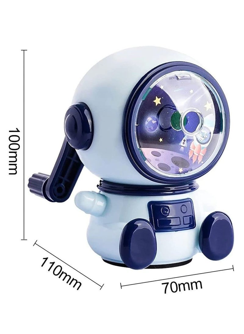 Y&D - SYOSI Manual Pencil Sharpener Hand Crank with Adjustable Kids Container and Sharp Blade Lovely Astronaut for School Office Home - Image 1