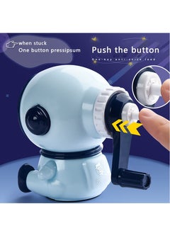 Y&D SYOSI Manual Pencil Sharpener Hand Crank with Adjustable Kids Container and Sharp Blade Lovely Astronaut for School Office Home  - Image 3