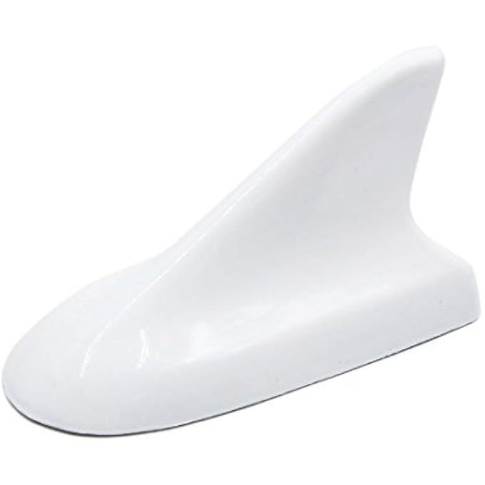 rayihni Universal Auto Car White Plastic Shark Fin Roof Decorative Antenna Aerial - Image 1