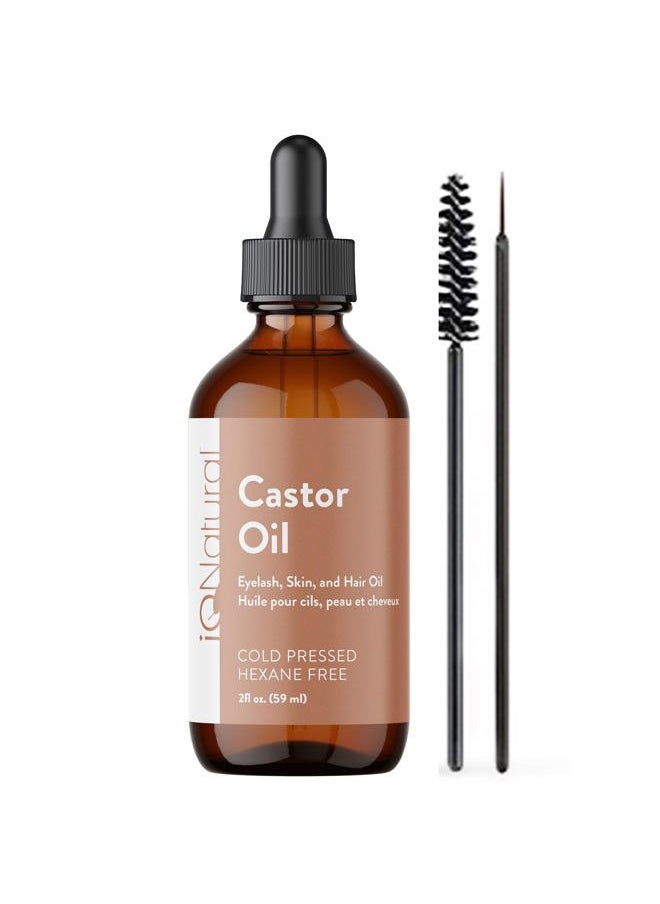 IQ Natural - IQ Natural 100% Pure Cold Pressed Organic Castor Oil - Eyelash & Eyebrow Growth Serum, Conditioner & Treatment - Image 1