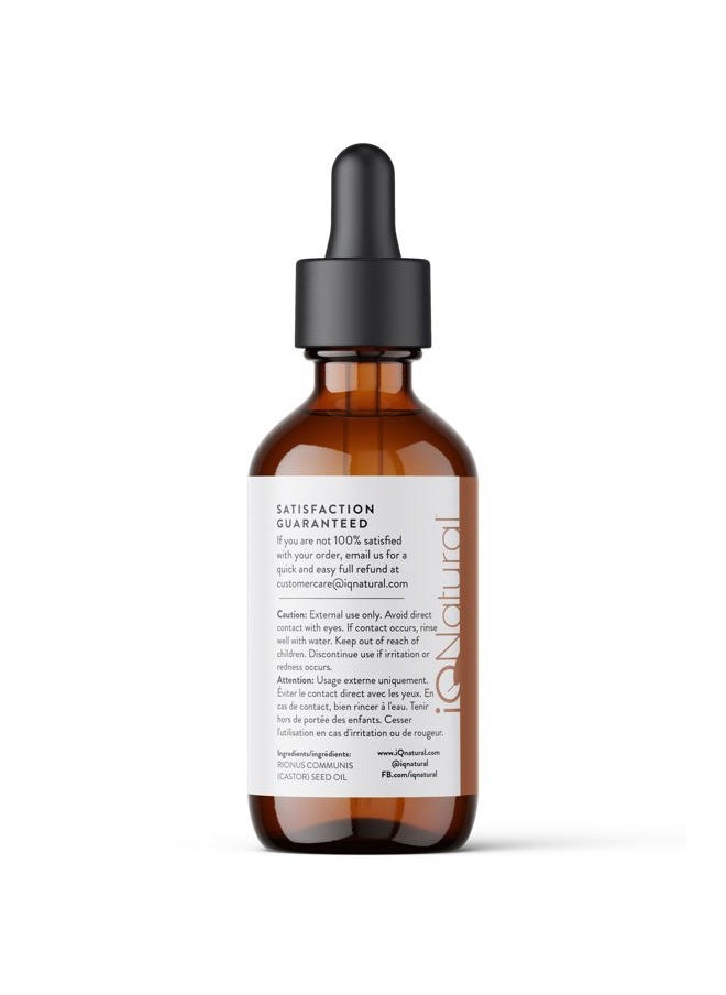 IQ Natural - IQ Natural 100% Pure Cold Pressed Organic Castor Oil - Eyelash & Eyebrow Growth Serum, Conditioner & Treatment - Image 1