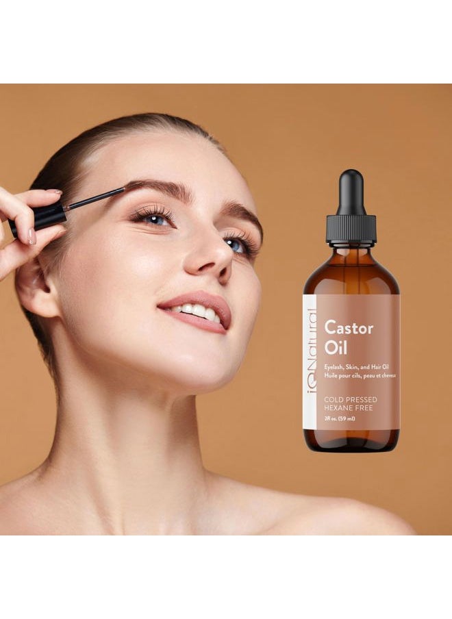 IQ Natural - IQ Natural 100% Pure Cold Pressed Organic Castor Oil - Eyelash & Eyebrow Growth Serum, Conditioner & Treatment - Image 1