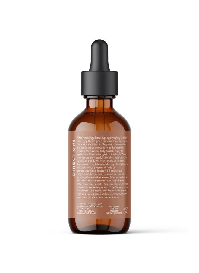 IQ Natural - IQ Natural 100% Pure Cold Pressed Organic Castor Oil - Eyelash & Eyebrow Growth Serum, Conditioner & Treatment - Image 1