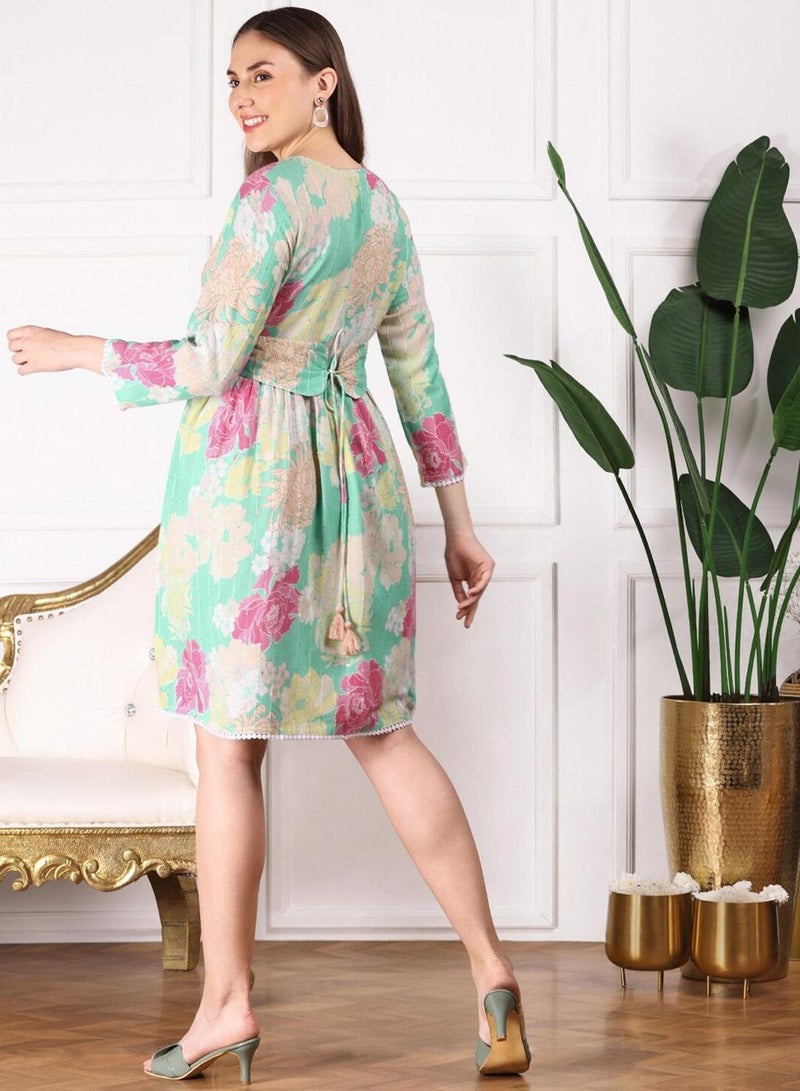 ISHIN Floral Print Dress - Image 5