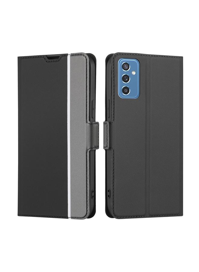 اس-توب جراب لهاتف Samsung Galaxy M52 5G مصنوع من الجلد مع أزرار جانبية من نسيج قطني - Image 1