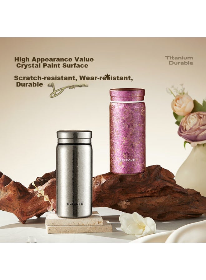 Relea Titanium Cup, Uni Pure Titanium Insulated Mug, Mini Tea Infuser Cup, Portable Outdoor Pocket Water Bottle, New Year Gift - Image 5