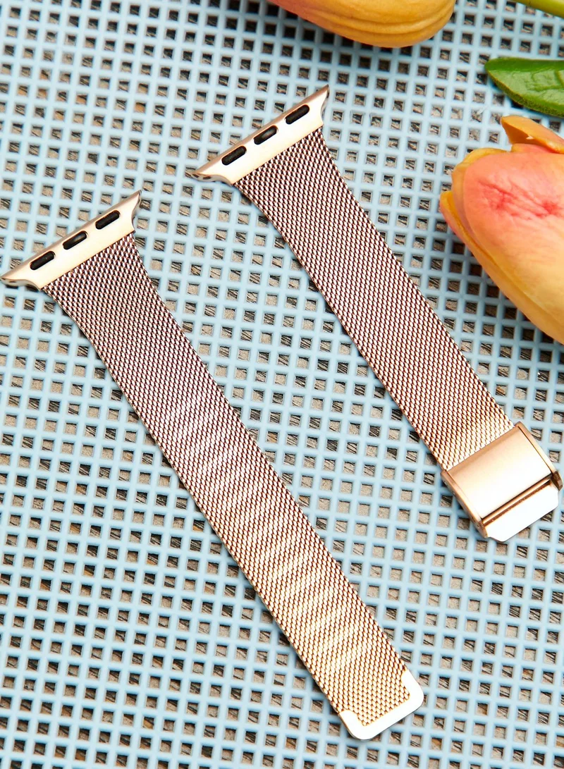 COCONUT LANE Milanese Rose Gold Apple Watch Strap 38/40mm
