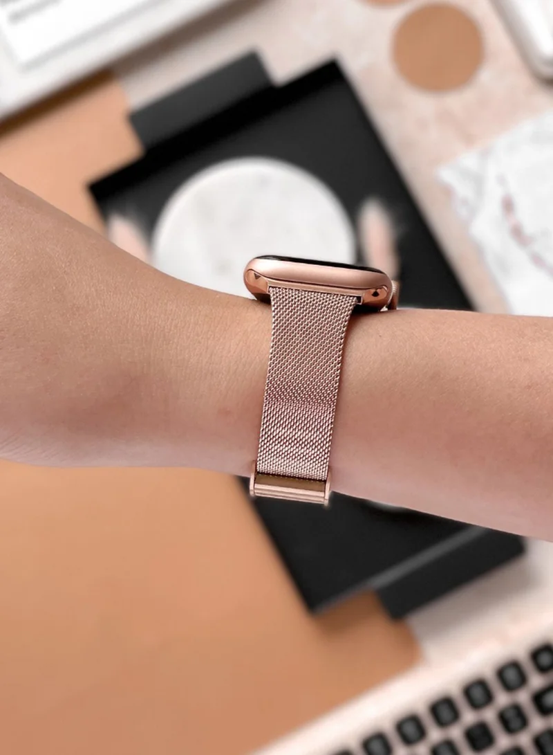 COCONUT LANE Milanese Rose Gold Apple Watch Strap 38/40mm