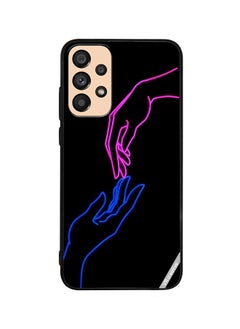 Protective Case Cover For Samsung Galaxy A72 Hands In Neon Lights Design Multicolour