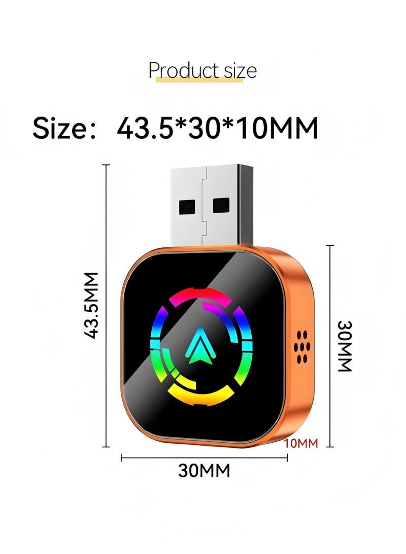 Mini Wireless CarPlay Adapter, 2-in-1 CarPlay & Android Auto Dongle, Plug and Play Wired to Wireless Converter, USB-A Type-C Support, Stable Bluetooth WiFi, Compact Design, Online System Update - Image 2