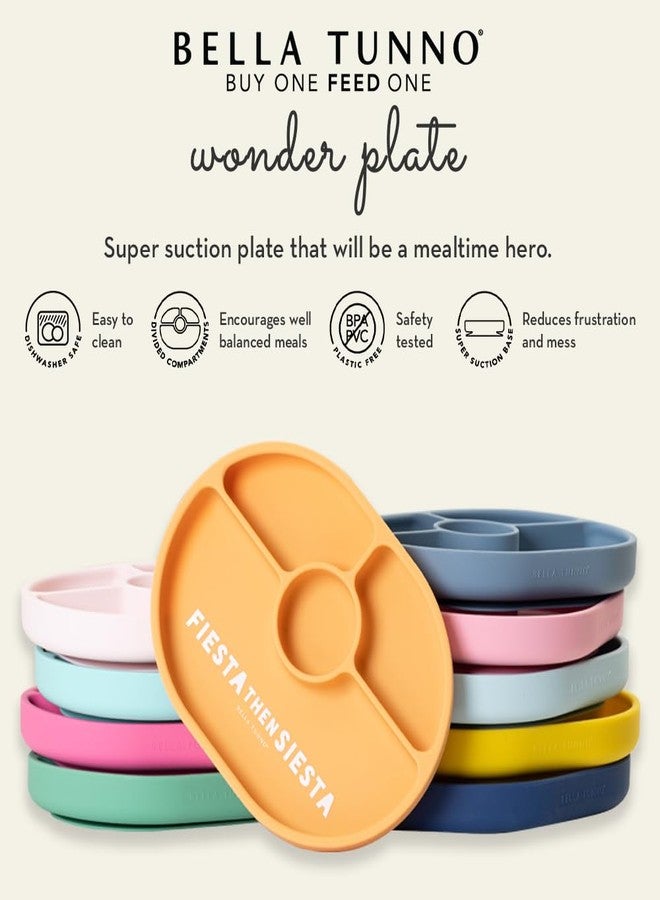 Bella Tunno Suction Plate for Babies & Toddlers, Self-Feeding Dish for Baby Led Weaning, Silicone Divided Plate, Sticks to Highchair Trays & Tables, Microwave & Dishwasher Safe, Miss Mess - Image 2