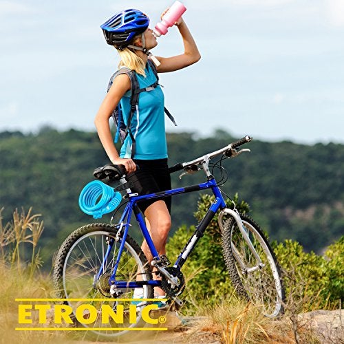 ETRONIC Security Bike Lock M6 Self Coiling Resettable Combination Lock Bike Cable Lock, 6-Feet x 3/8-Inch, Blue - Image 4