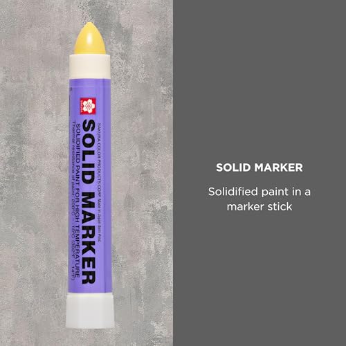 SAKURA SOLID MARKER Sakura Solid Paint Markers - Permanent Marker Pens - Window, Wood & Glass Marker - Yellow Paint - 1 Pack - Image 2