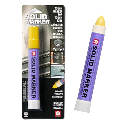 SAKURA SOLID MARKER Sakura Solid Paint Markers - Permanent Marker Pens - Window, Wood & Glass Marker - Yellow Paint - 1 Pack - Image 1