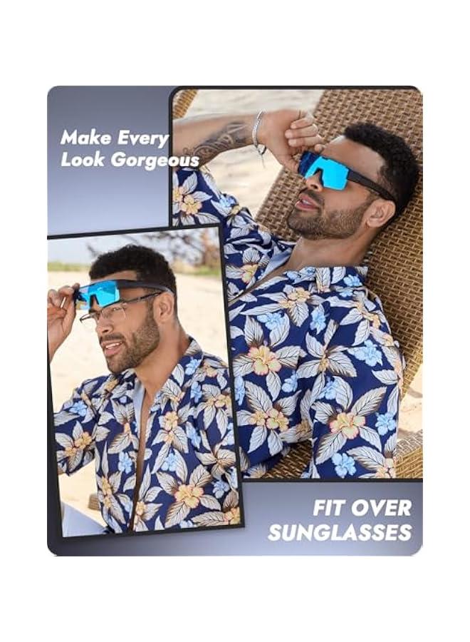 Captaintech Polarized Fit Over Glasses Sunglasses for Men Women, UV Protection Sports Wrap Around for Driving Cycling Fishing - Image 2