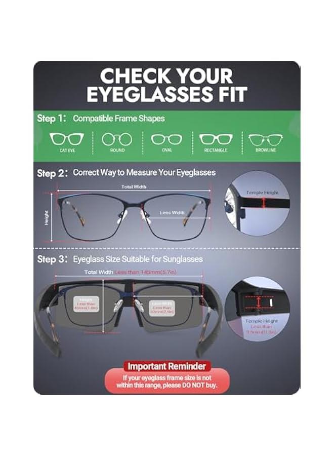 Captaintech Polarized Fit Over Glasses Sunglasses for Men Women, UV Protection Sports Wrap Around for Driving Cycling Fishing - Image 3