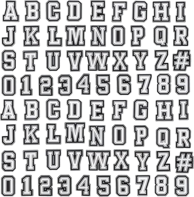 KASTWAVE Shoe Decoration Charms - 74 Pcs Letters & Numbers for Crocs and Bracelets - Image 1