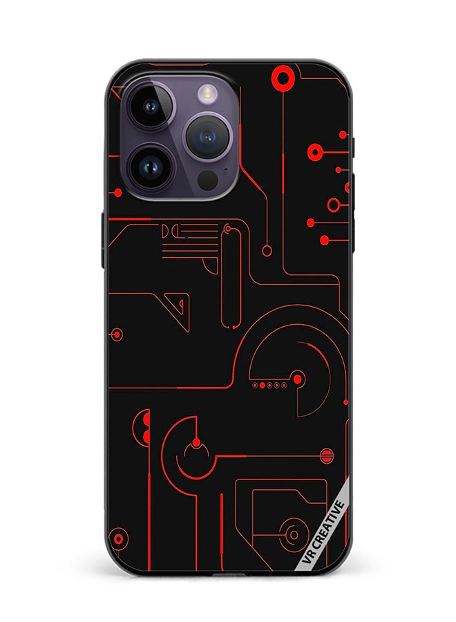 VR CREATIVE Protective Case Cover For Apple iPhone 15 Pro Game Circuit Design Multicolour - Image 1