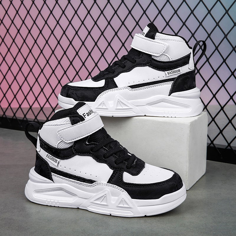 Children'S Shoes Children'S Middle Board Shoes Girls Fashion Casual Shoes Boys Light Bottom Leather Waterproof Wave Shoes A Generation Of Hair - Image 4
