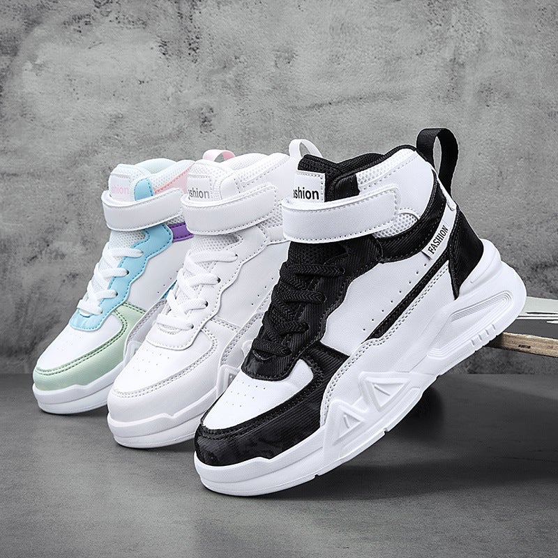 Children'S Shoes Children'S Middle Board Shoes Girls Fashion Casual Shoes Boys Light Bottom Leather Waterproof Wave Shoes A Generation Of Hair - Image 3