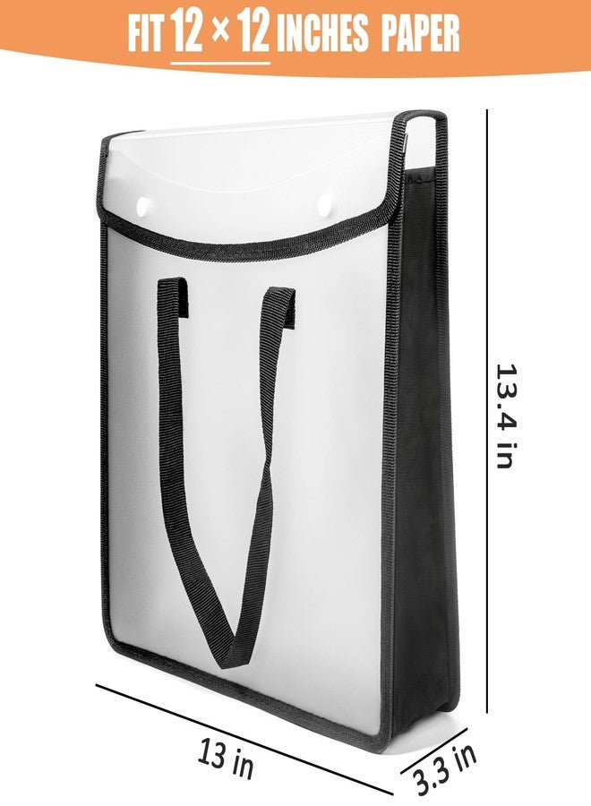 tutata Expandable Scrapbook Paper Storage Organizer, Black Paper Folio for 12 x 12 Sheets, Scrapbook Paper Storage Organizer with Portable Handle, 3 Pack - Image 4