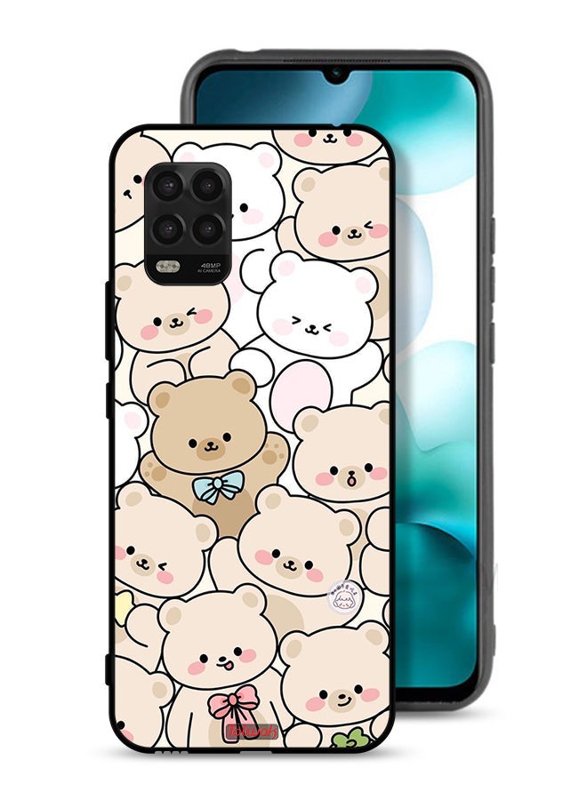 Tolwak Xiaomi Mi 10 Lite 5G Protective Case Cover Bears Pattern - Image 1