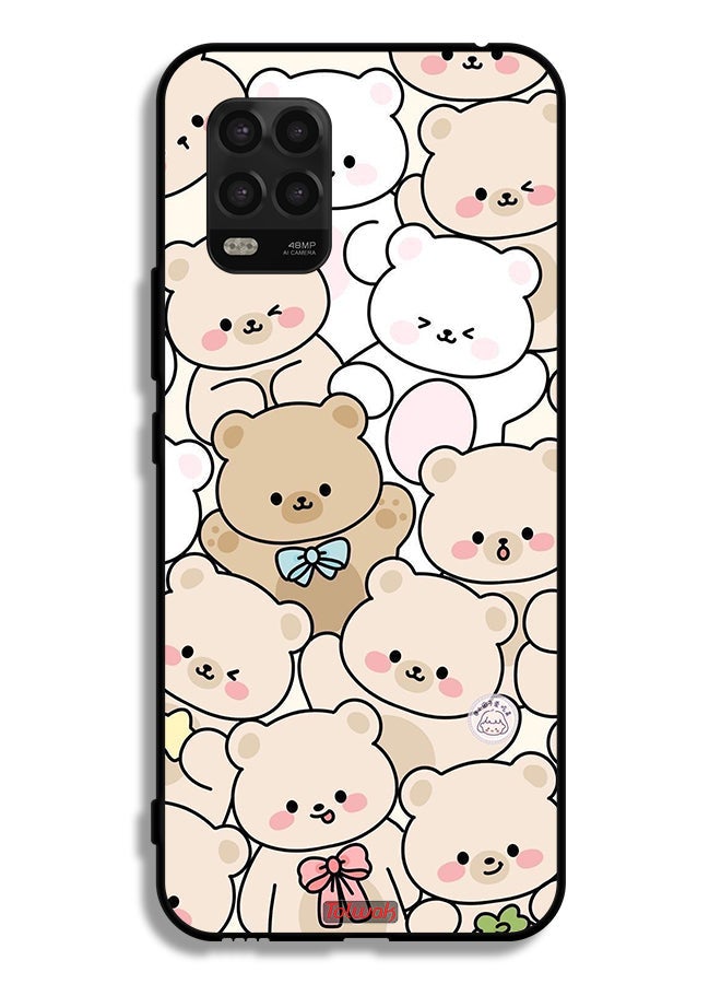 Tolwak Xiaomi Mi 10 Lite 5G Protective Case Cover Bears Pattern - Image 2