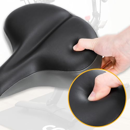 Venzo Bicycle Saddle Wide Seat - Size 10.6” x 10.4”- Compatible with Indoor Stationary Exercise Bikes Indoor, Beach Cruiser - Comfort for Men & Women - Big Large Cushioned Soft Comfortable Padded - Image 3