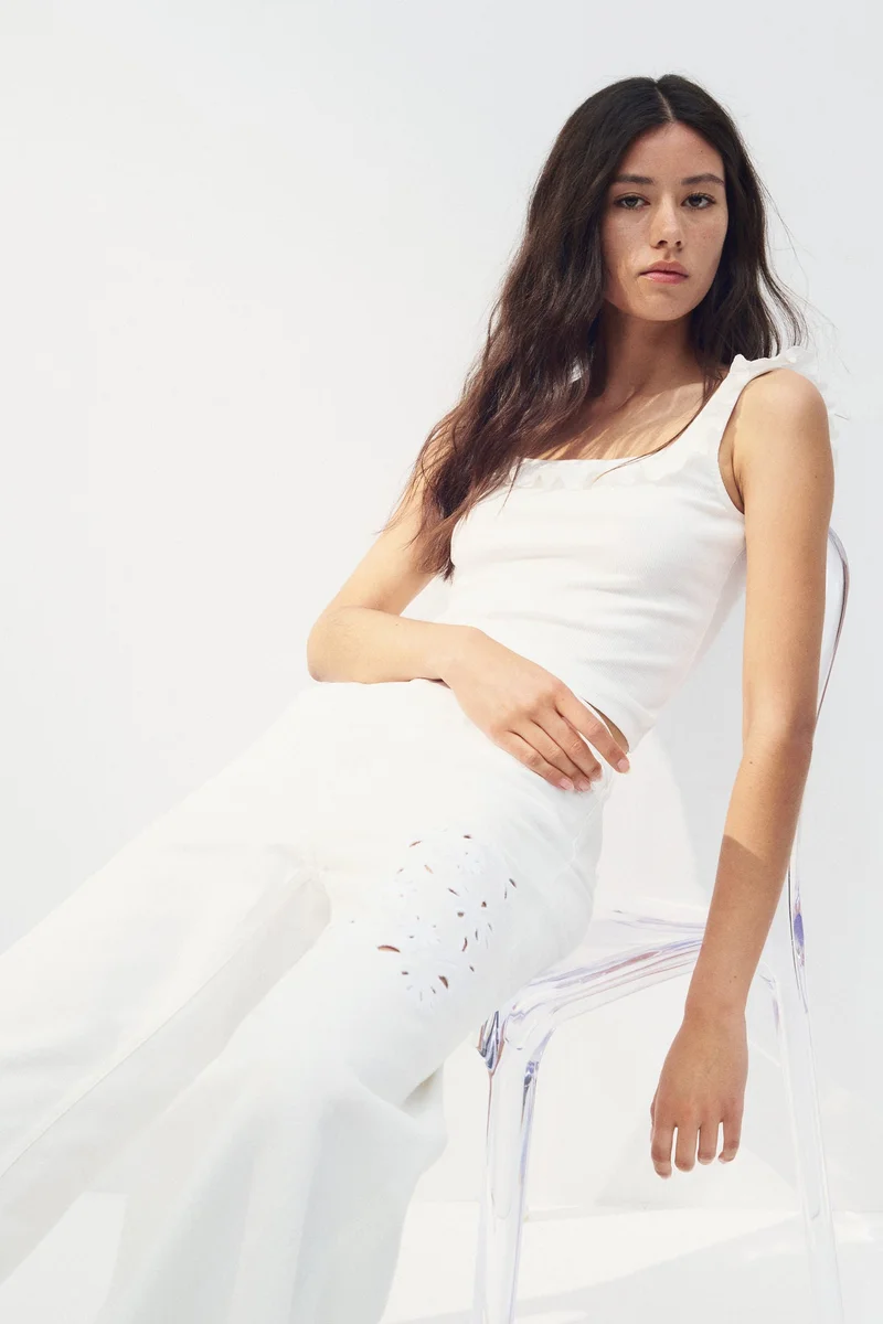 H&M Frill-trimmed vest top