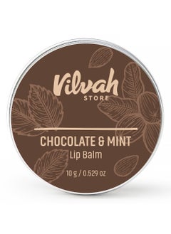 vilvah STORE Chocolate and Mint Lip Balm | Nourishes and Moisturizes Lips | for Dry and Chapped Lips - 10g  - Image 1