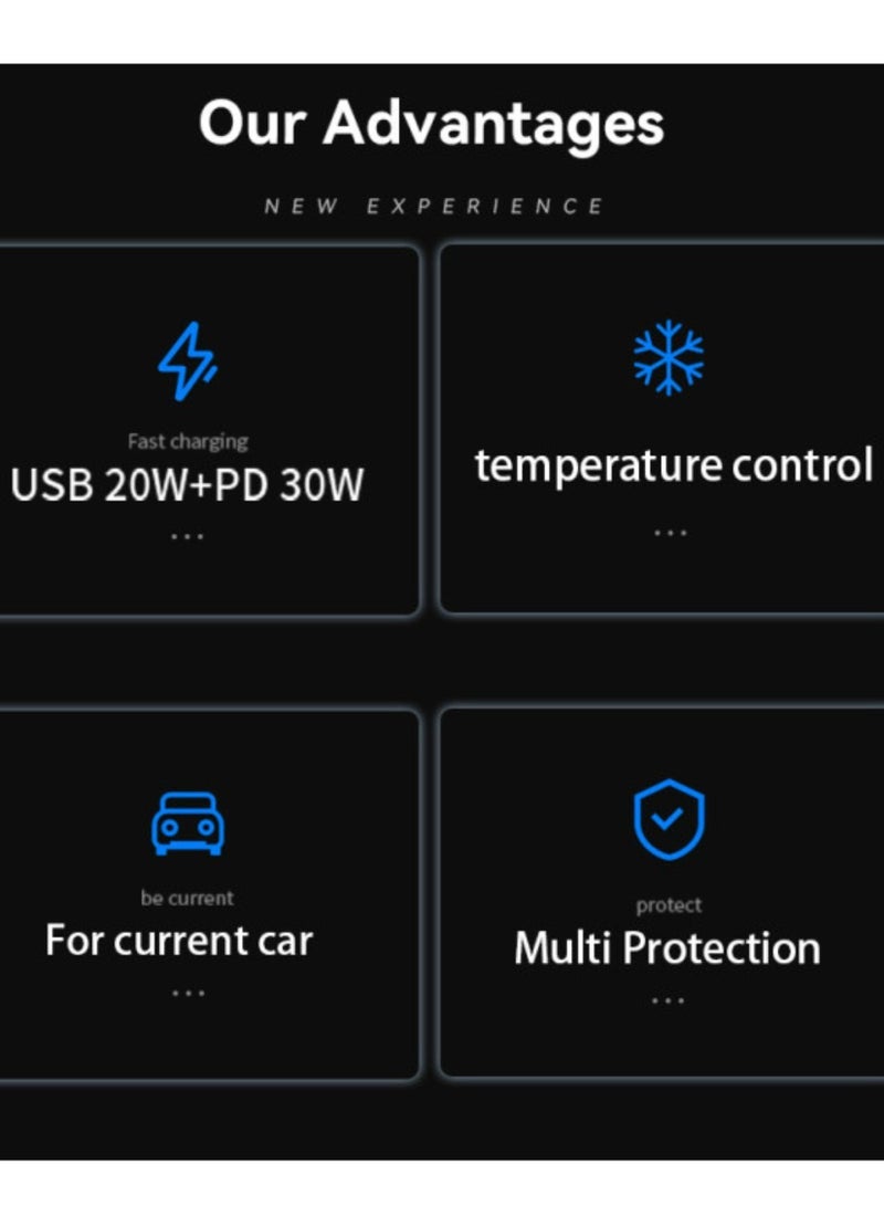 Yesido Y64 50W Fast Charging Car Charger – Black | Aluminum Alloy Dual Port (USB + Type-C) with PD30W & USB20W Output | Multi-Protection Smart Adapter for Phones, Tablets & GPS Devices in Car - Image 3