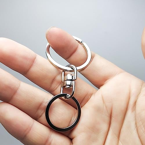 Rddconkit 100pcs Double End Design Swivel Key Ring Connector, Double Opening Swivel Clasp Swivel Joint Pendant Clasp Lanyard Key Ring Backpack Jewellery Keychain DIY Craft Making Accessories - Image 3