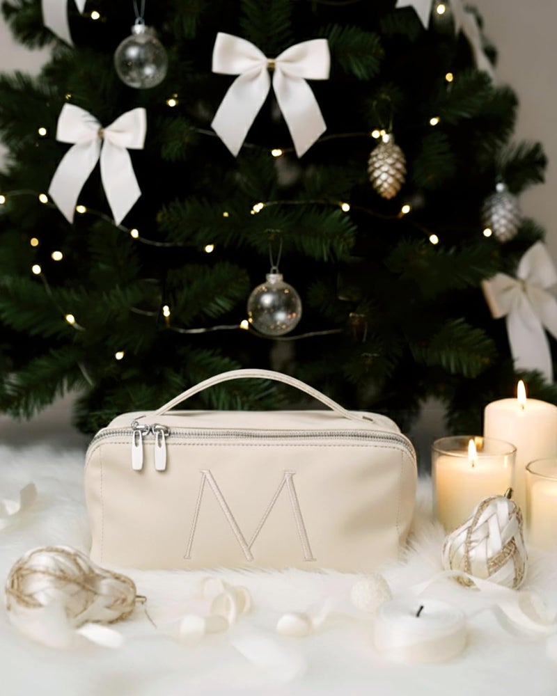 EACHY Personalized Makeup Bag, Travel Cosmetic Bags for Women with Zipper & Handle, Christmas or Birthday Gift for Mom, Wife and Friends - Image 2