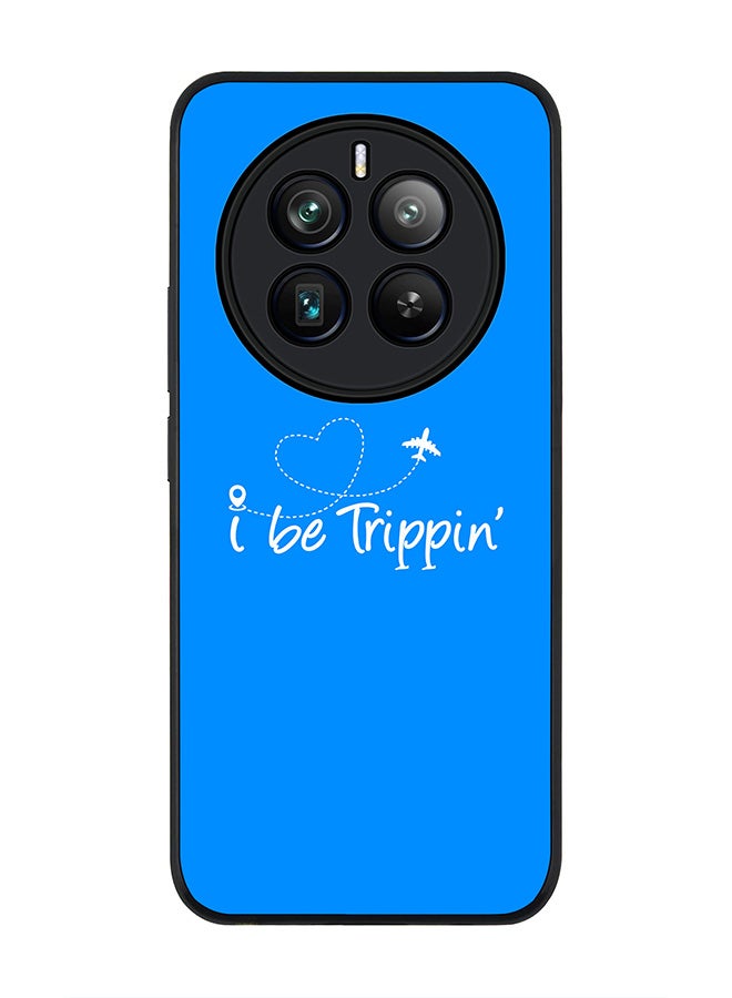 Stylizedd Rugged Black edge case for Realme 12 Pro / Realme 12 Pro Plus 5G, Slim fit Soft Case Flexible TPU Gel Thin Cover -  I be trippin' - Image 1