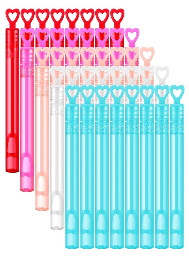 Gullora 40 Pack Mini Heart Bubbles for Kids, Assorted Colors Small Bubble Wands for Valentine's Day Party Favor for Kids, Wedding Send-Off, Guest Gifts, Birthday Photo Props, Goodie Bag Stuffers Outdoor Toys - Image 1