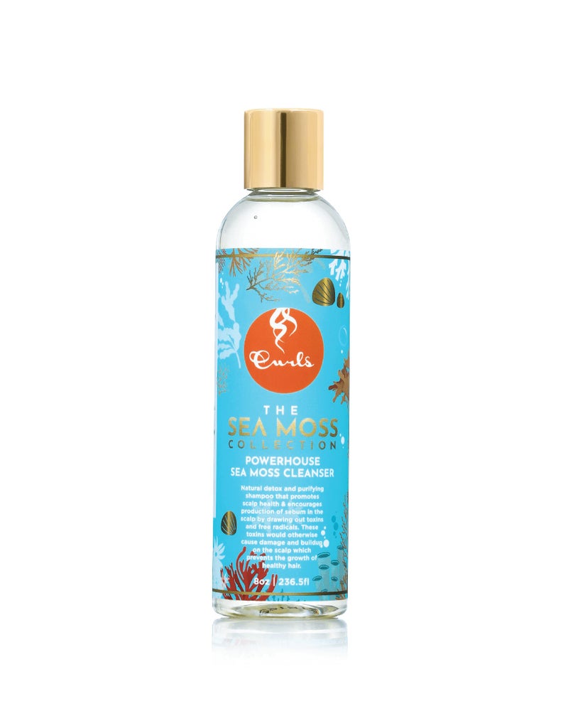 Curls Sea Moss Powerhouse Hair Cleanser - Natural Detox Shampoo - Promotes Scalp Health - Prevents Damage and Build-up - For All Types 8oz